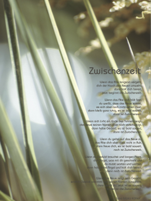 Poster "Zwischenzeit"