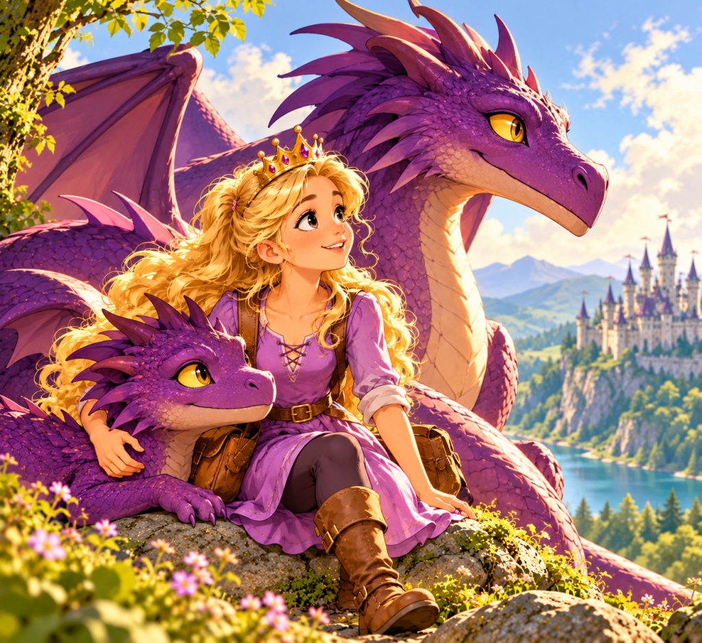 Prinzessin Mathilda mit ihren Drachen